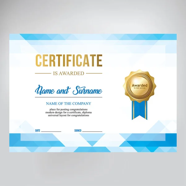 Sertifika tasarımı, diploma, modern geometrik tasarım