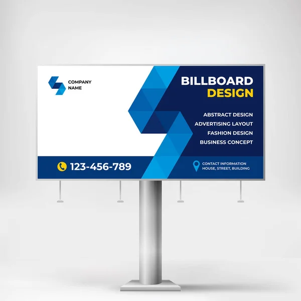 Reklam panosu tasarımı, reklam bilgilerini yerleştirmek için modern bir billboard.