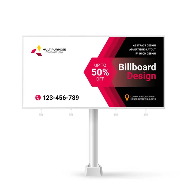 Стильный дизайн Billboard, творческая концепция размещения фотографий и текста — стоковый вектор