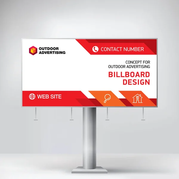 Stylisches Billboard-Design, kreatives Konzept zur Platzierung von Fotos und Text — Stockvektor