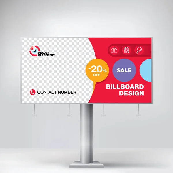 Design elegante Billboard, conceito criativo para colocar fotos e texto — Vetor de Stock
