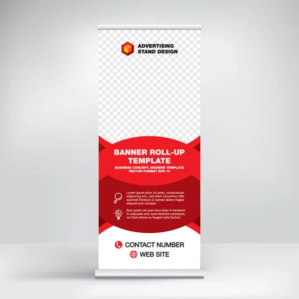 Yuvarlanan reklam standı, taşınabilir bir afişin modern tasarımı