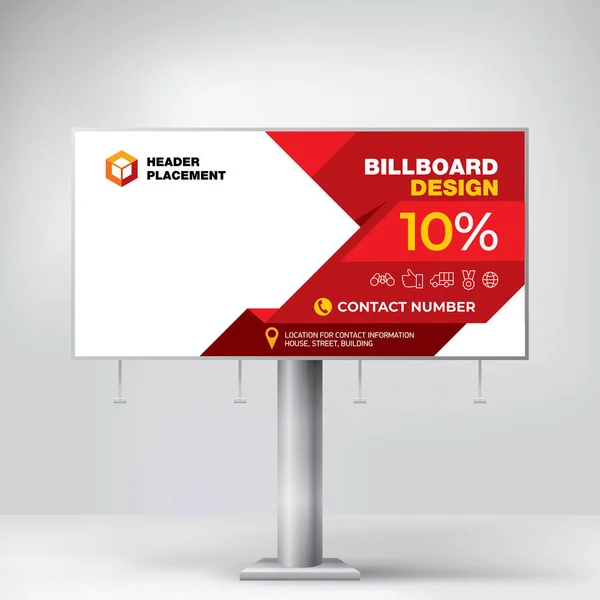 Reklam panosu tasarımı, reklam bilgilerini yerleştirmek için modern bir billboard.