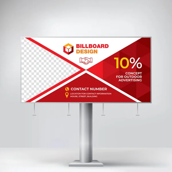 Дизайн Білборду, сучасний Білборд для розміщення рекламної інформації — стоковий вектор