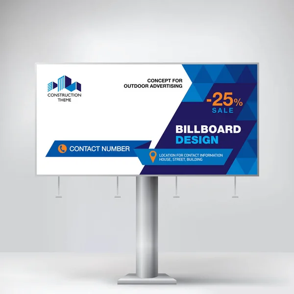 Reklam panosu tasarımı, reklam bilgilerini yerleştirmek için modern bir billboard.