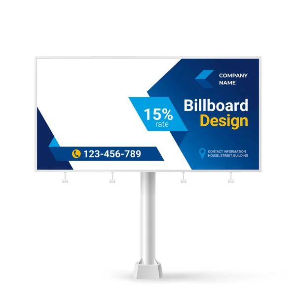 Billboard Design, ein modernes Billboard zur Platzierung von Werbeinformationen — Stockvektor