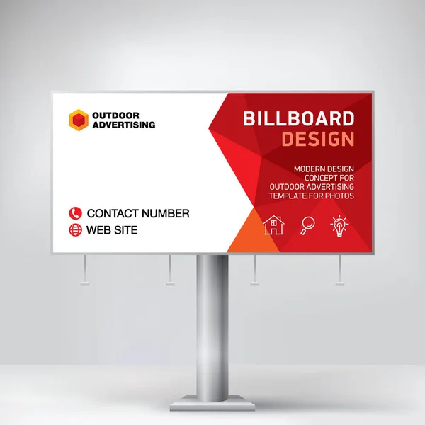 Дизайн билборда, современный билборд для размещения рекламной информации — стоковый вектор