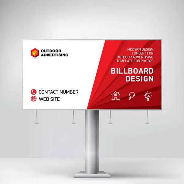 Билборд, шаблон для рекламы товаров и услуг, креативный дизайн — стоковый вектор