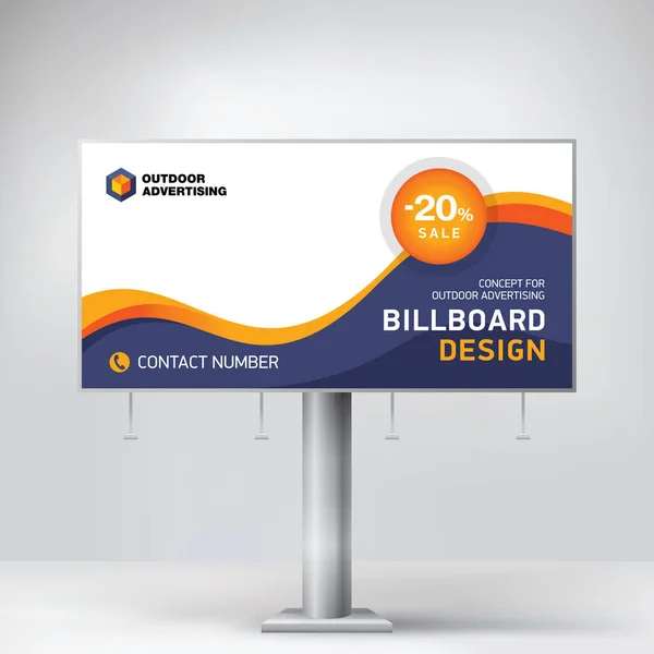 Billboard, modello per la pubblicità di beni e servizi, design creativo — Vettoriale Stock