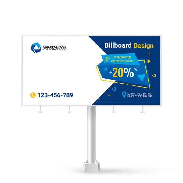 Panneau d'affichage, gabarit pour la publicité des biens et services, design créatif — Image vectorielle
