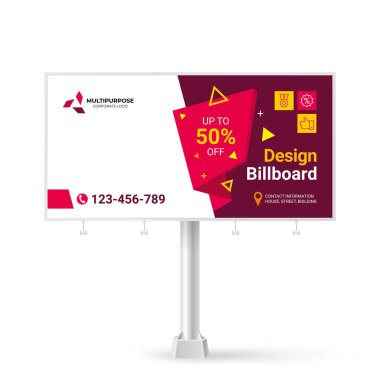Reklam panosu, reklam malları ve hizmetleri için şablon, yaratıcı tasarım