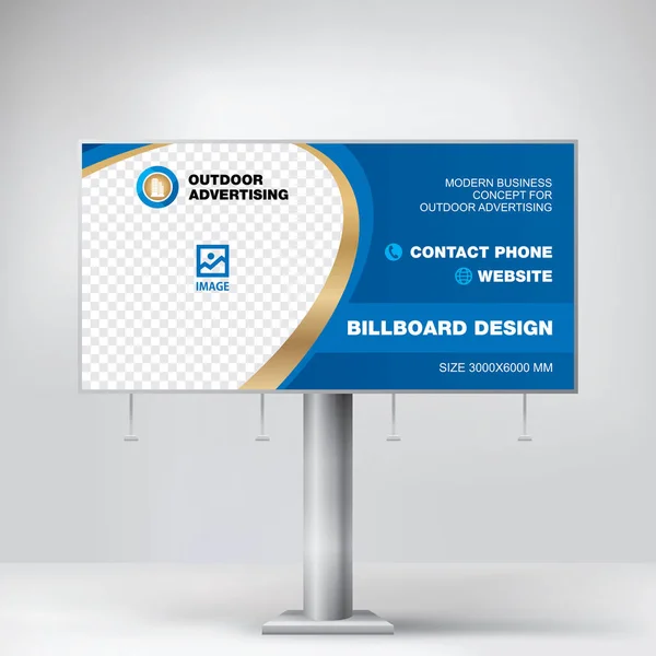 Panneau d'affichage, gabarit pour la publicité des biens et services, design créatif — Image vectorielle