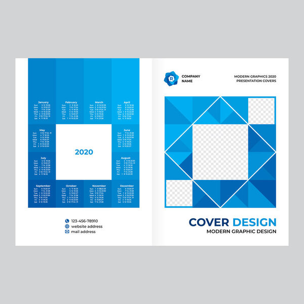 Cover design for product presentation, creative layout of booklet cover, catalog, flyer, trendy design for printed products