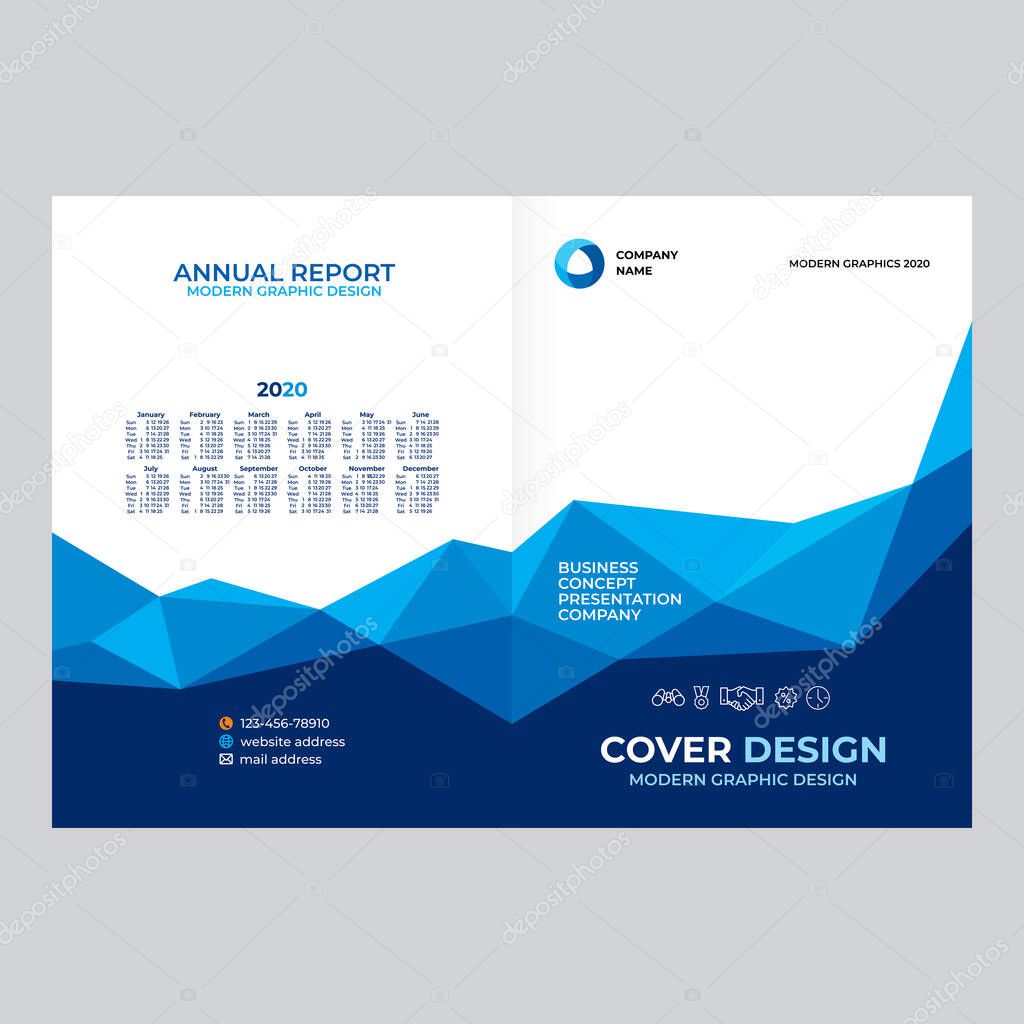 Cover design for product presentation, creative layout of booklet cover, catalog, flyer, trendy design for printed products