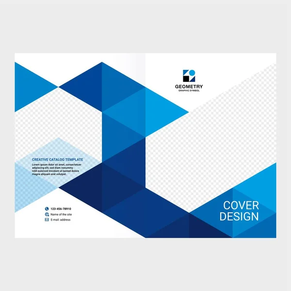 Design de capa, layout criativo da página da revista, livreto, catálogo, layout de capa do relatório anual da empresa — Vetor de Stock