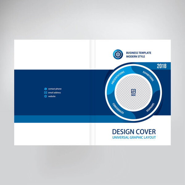 Design of catalog cover, booklet, flyer, creative composition of triangles, red background vector