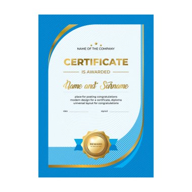 Sertifika tasarımı, diploma, modern geometrik tasarım