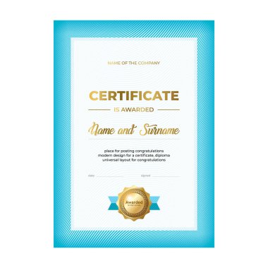 Sertifika tasarımı, diploma, modern geometrik tasarım