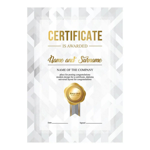 Sertifika tasarımı, diploma, modern geometrik tasarım