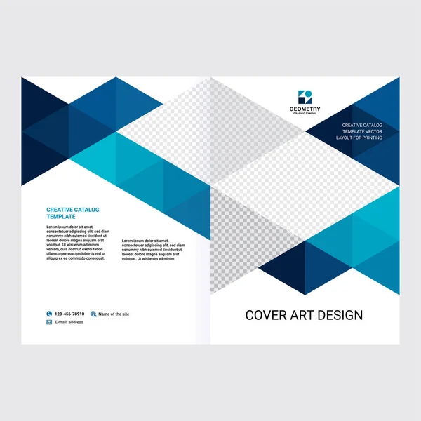 Design de capa para apresentações e publicidade, layout criativo de capa de livreto, catálogo, folheto, fundo da moda para texto e foto — Vetor de Stock