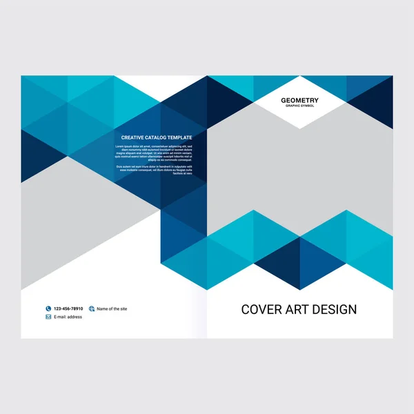 Design de capa para apresentações e publicidade, layout criativo de capa de livreto, catálogo, folheto, fundo da moda para texto e foto — Vetor de Stock