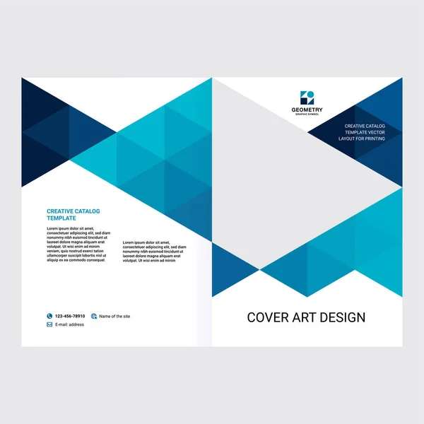 Design de capa para apresentações e publicidade, layout criativo de capa de livreto, catálogo, folheto, fundo da moda para texto e foto — Vetor de Stock