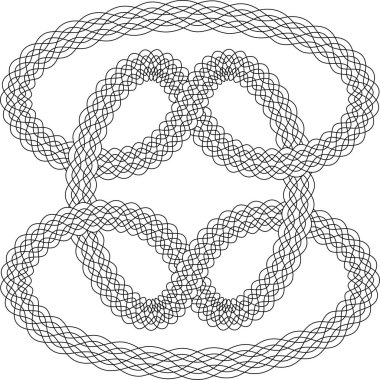 Menkul kıymetlerin korunması için Guilloche deseni, arkaplan vektörü