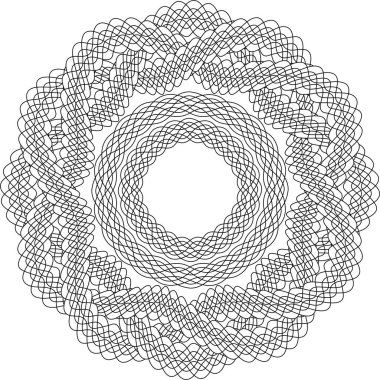 Menkul kıymetlerin korunması için Guilloche deseni, arkaplan vektörü