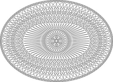 Menkul kıymetlerin korunması için Guilloche deseni, arkaplan vektörü