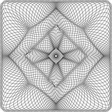 Menkul kıymetlerin korunması için Guilloche deseni, arkaplan vektörü