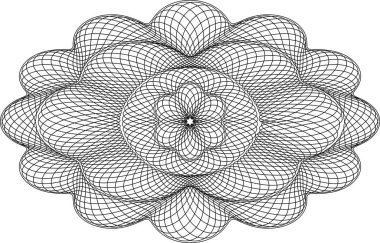 Menkul kıymetlerin korunması için Guilloche deseni, arkaplan vektörü