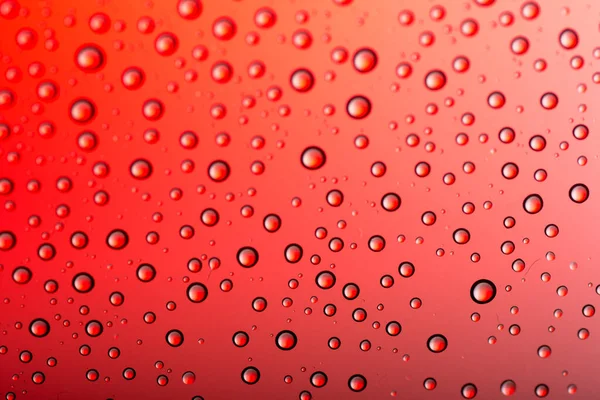 Σταγόνες Νερού Φόντο Χρώματος Κόκκινος Τόνος — Φωτογραφία Αρχείου