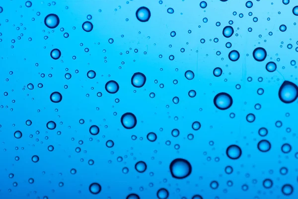 Σταγόνες Νερού Φόντο Χρώματος Μπλε Τόνος — Φωτογραφία Αρχείου