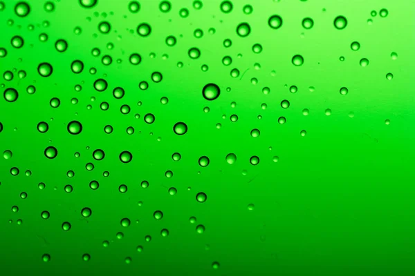 Σταγόνες Νερού Φόντο Χρώματος Πράσινος Τόνος — Φωτογραφία Αρχείου