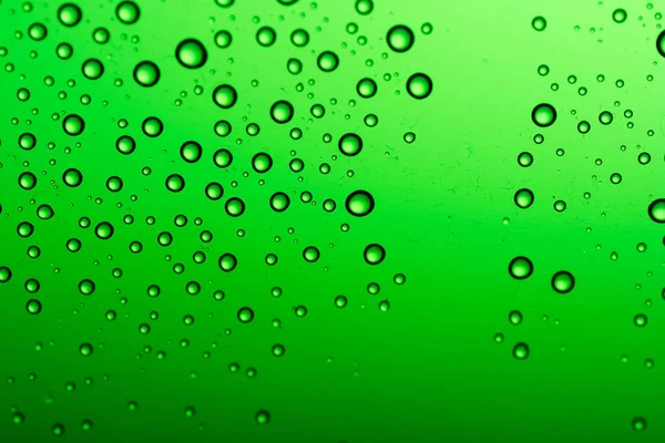 Σταγόνες Νερού Φόντο Χρώματος Πράσινος Τόνος — Φωτογραφία Αρχείου
