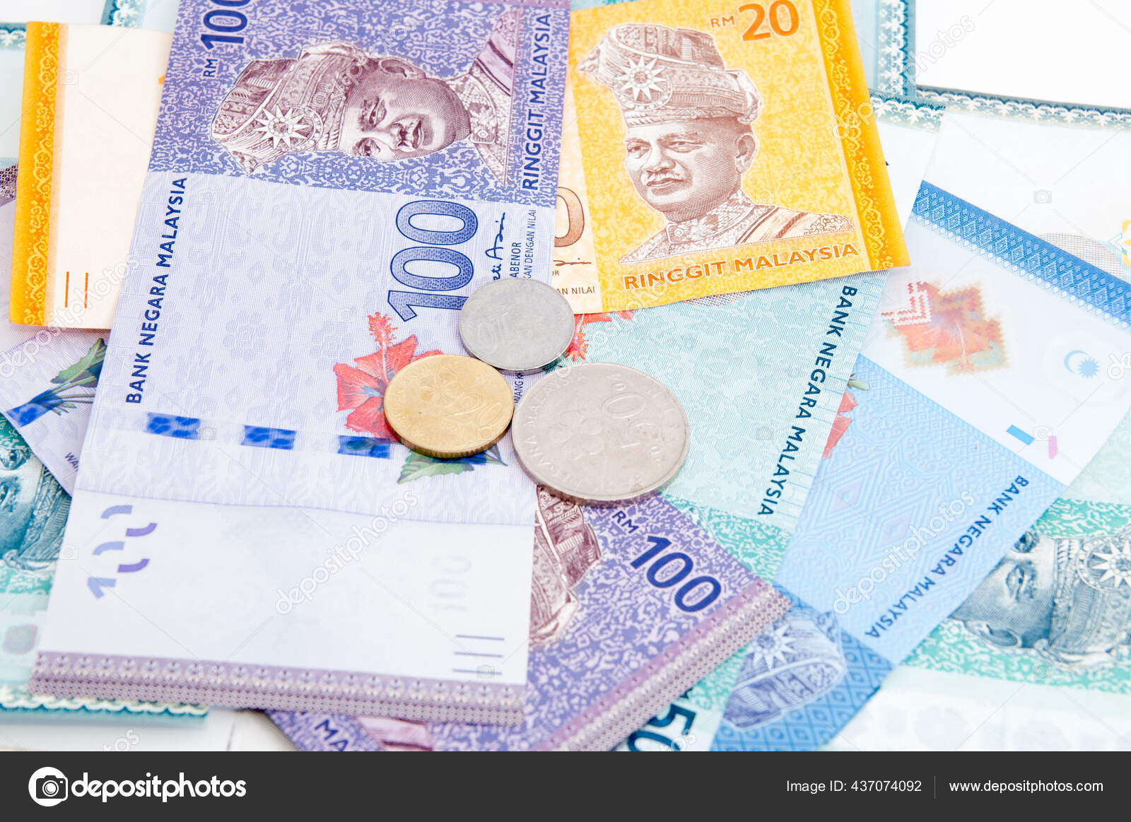 Malaysia Currency Malaysian Ringgit Banknotes Stock Photo by