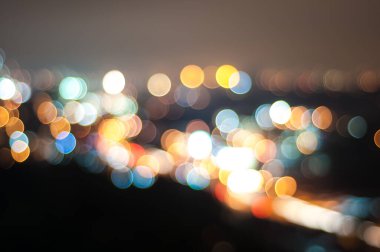 Geceleri Bokeh ile bulanık resim