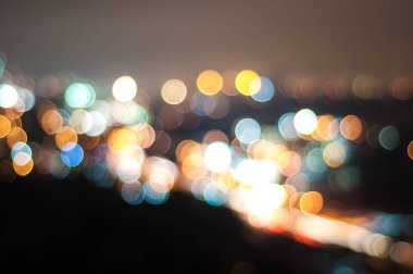 Geceleri Bokeh ile bulanık resim