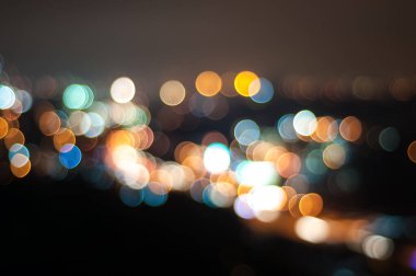 Geceleri Bokeh ile bulanık resim