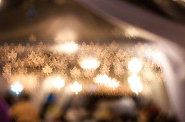 Geceleri Bokeh ile bulanık resim