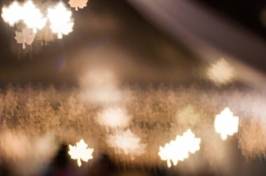 Geceleri Bokeh ile bulanık resim