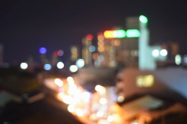 Geceleri Bokeh ile bulanık resim