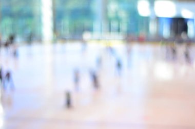  Bokeh ışığı ve bulanık modern şehir alışveriş merkezi arka planı