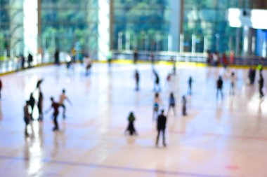  Bokeh ışığı ve bulanık modern şehir alışveriş merkezi arka planı