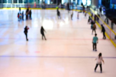  Bokeh ışığı ve bulanık modern şehir alışveriş merkezi arka planı