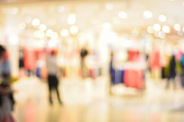  Bokeh ışığı ve bulanık modern şehir alışveriş merkezi arka planı