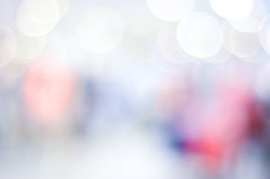  Bokeh ışığı ve bulanık modern şehir alışveriş merkezi arka planı