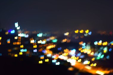 Geceleri Bokeh ile bulanık resim
