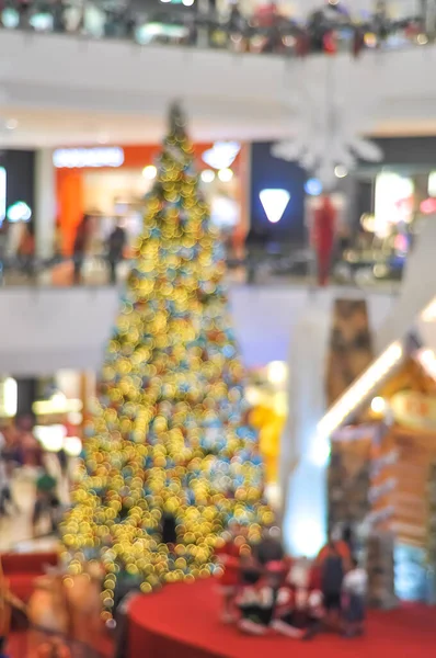 Hermosa Imagen Borrosa Del Árbol Navidad Con Bokeh Colorido — Foto de Stock