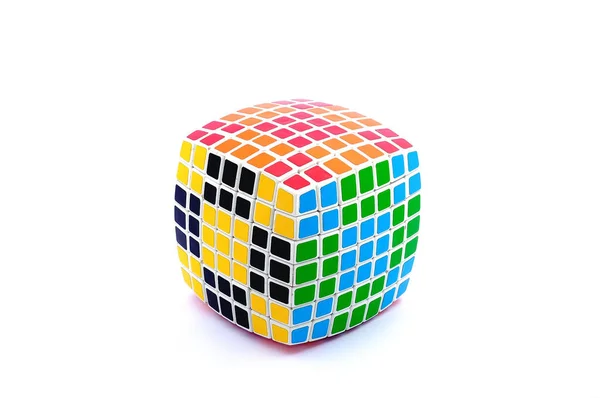 Cubo Colorido Aislado Blanco — Foto de Stock